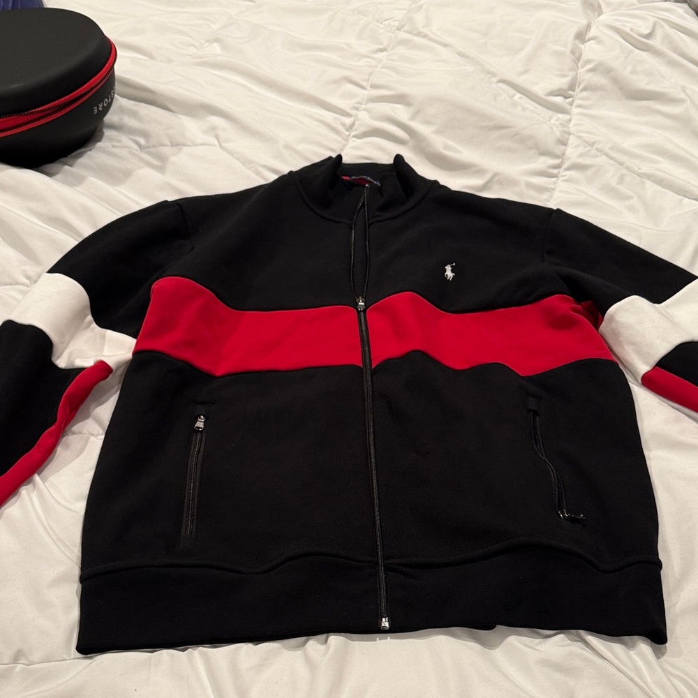 Polo by Ralph Lauren Black, Red, and White Jacket